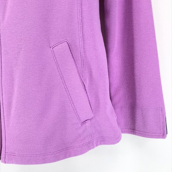 T by Talbots Zip Front Jacket Women's Small Petite Purple Pockets Active Outdoor - Picture 3 of 10